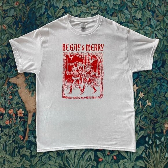 Be Gay & Merry Shirts, LGBT Graphics Shirt, Gay Pride Shirt - Picture 1 of 3